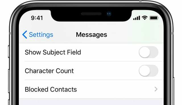 blokkolt névjegyek az Messages alkalmazásban iPhone iOS és iPadOS