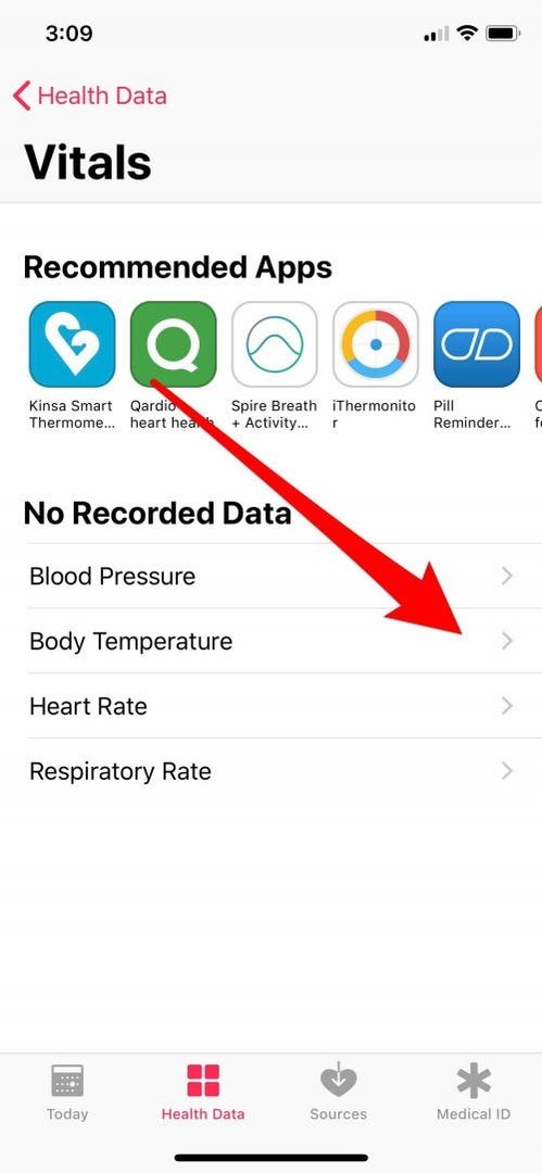 aplicación de salud de Apple