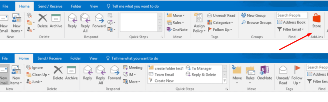 Outlook Store-Add-Ins-Schaltfläche