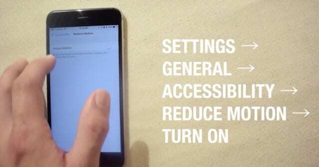 Μειώστε την κίνηση για να ενισχύσετε την απόδοση του iOS 10, αργά προβλήματα iPhone και μπαταρίας με το iOS 10