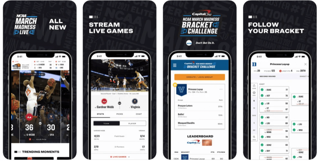 ncaa marzo follia live app