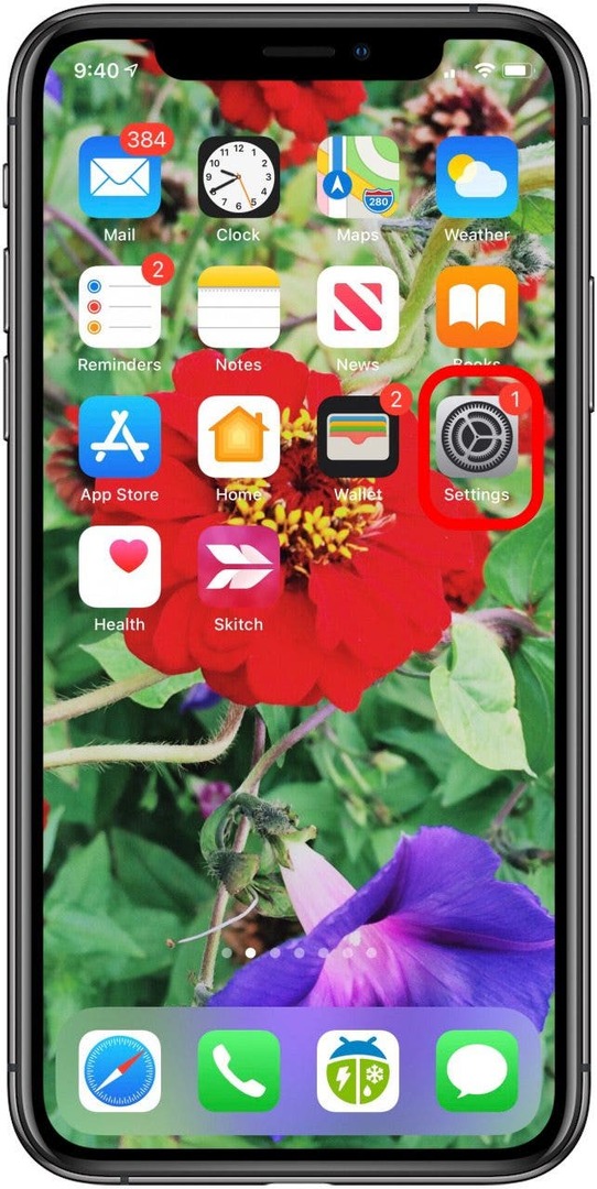 aplicativo de configurações do iphone