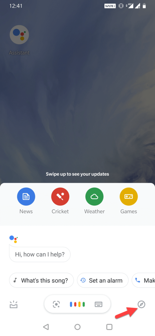 Запустите приложение Google Assistant на вашем Android