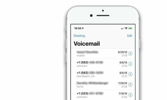 voicemail på iPhone-listen