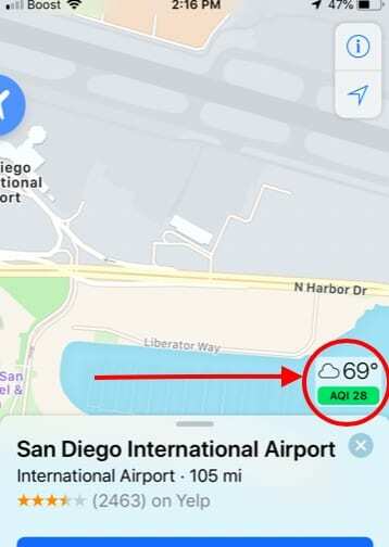 Kuinka tarkistaa ilmanlaatuindeksi Apple Mapsissa