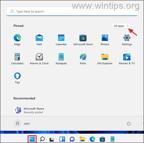 Minden alkalmazás Windows 11
