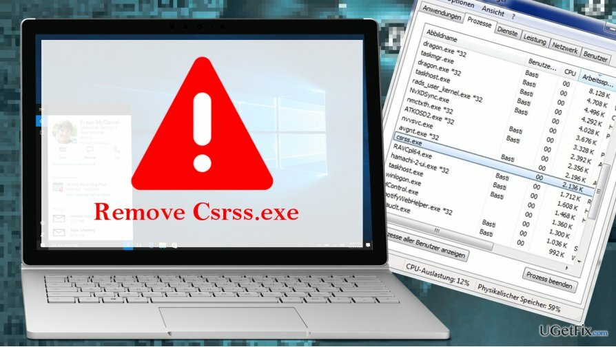 Csrss.exe MonaCoin Madencisini gösteriyor 