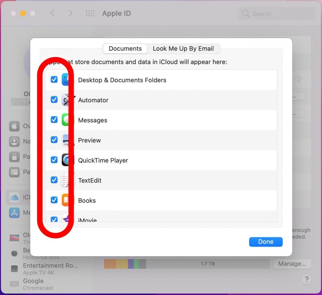 Поставете отметка в квадратчетата - macbook transfer към нов macbook, backup macbook air