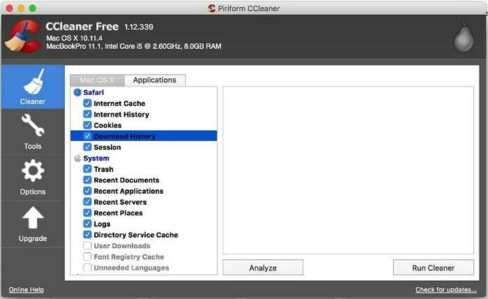 Mac. के लिए CCleaner