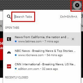 Sök i Chrome-flikar