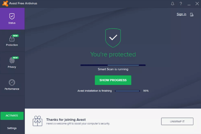 Avast Free Antivirus - 최고의 스파이웨어 제거 도구