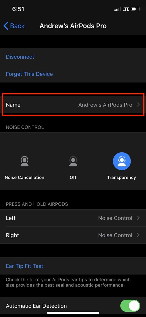 Ändra AirPods Pro-namn 3