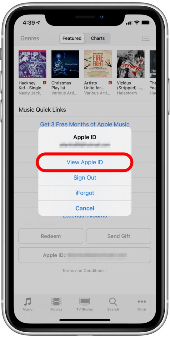 Tapnite Ogled Apple ID