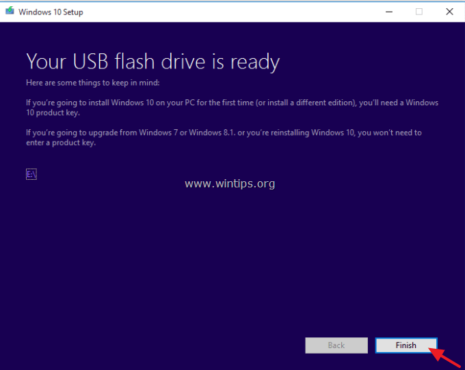 Windows 10 į USB