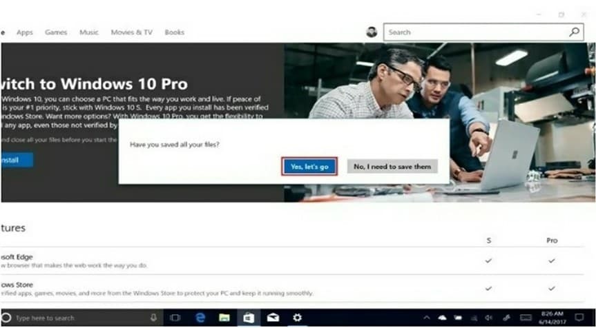 Preklopite na Windows 10 Pro