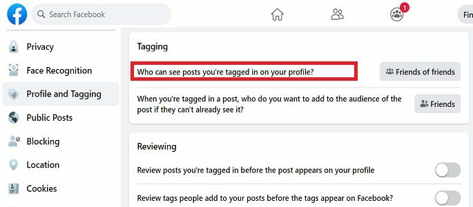 Facebook-tagging-privacy-asetukset