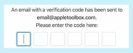 Screenshot van de e-mailmelding van de Apple ID-verificatiecode