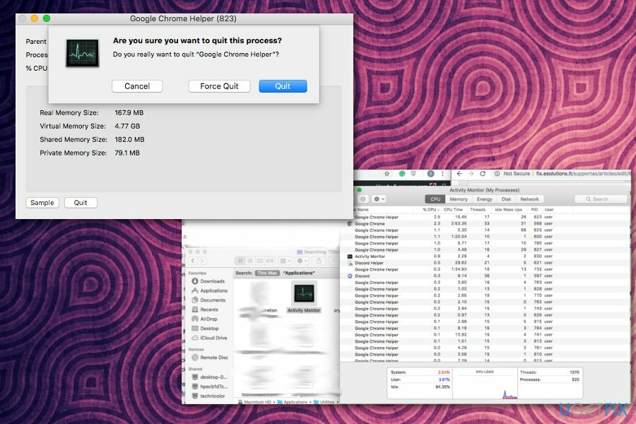  Najděte procesy související s XAMPP v systému Mac OS X