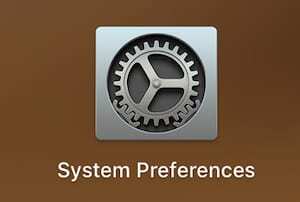 Screenshot dell'icona delle Preferenze di Sistema da macOS
