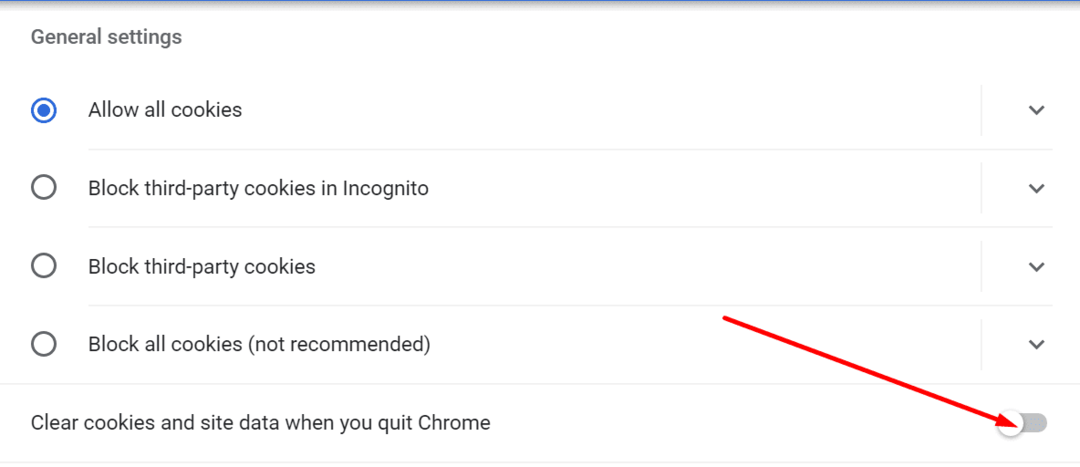 effacer les cookies et les données lorsque vous quittez Chrome