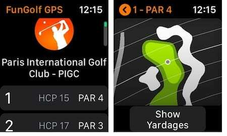 Lõbus Golfi GPS Apple Watch
