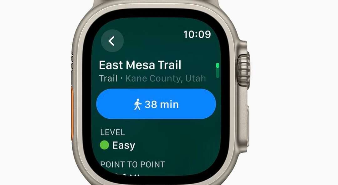 Az új nyomvonal opció az Apple Watchon