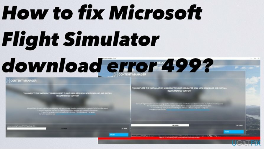 Microsoft Flight Simulator latausvirhe 499