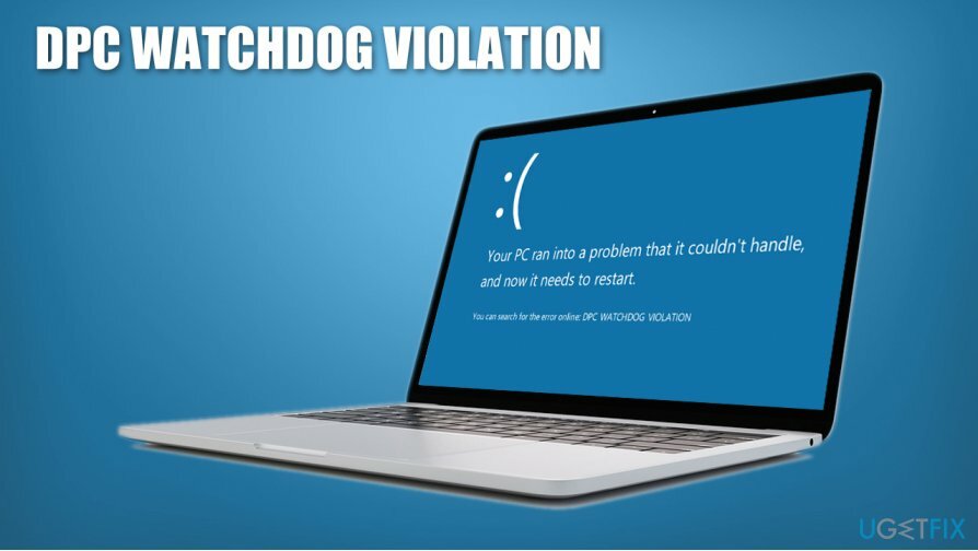 DPC WATCHDOG VIOLATION fejlrettelse