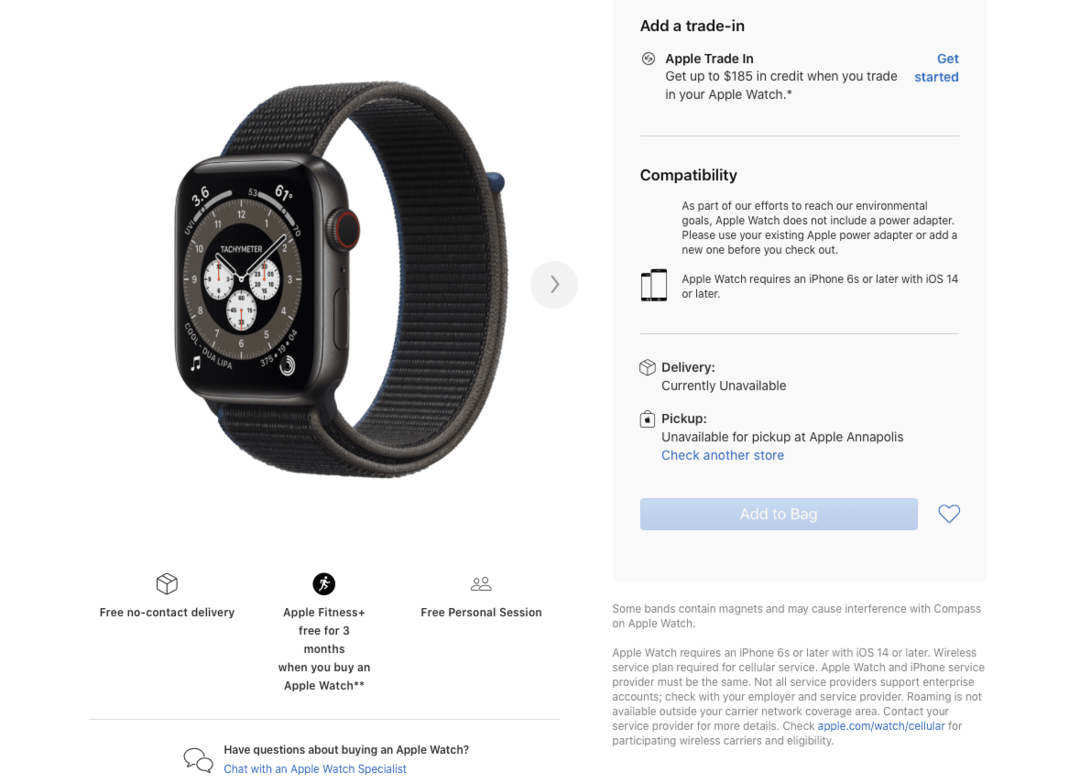 Apple Watch Series 6 Titanium nema na zalihama