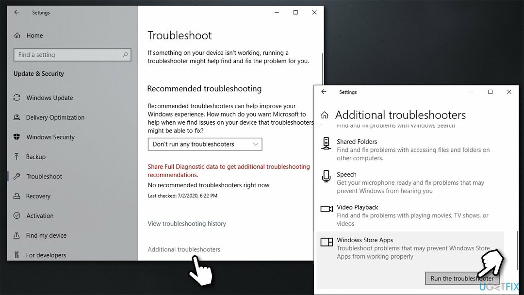 Führen Sie die Problembehandlung für Windows Store-Apps aus