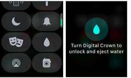 Изхвърляне на вода на Apple Watch