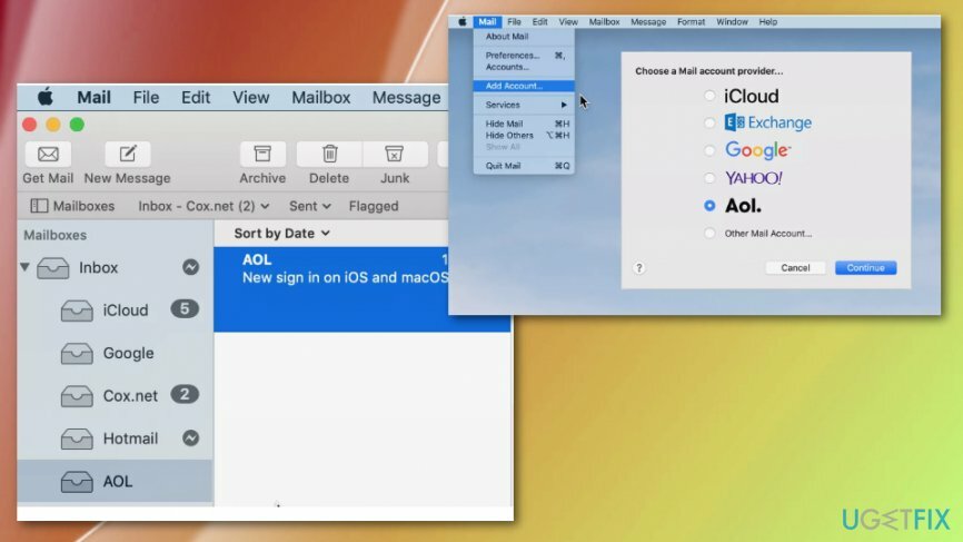 AOL-E-Mail auf dem Mac einrichten