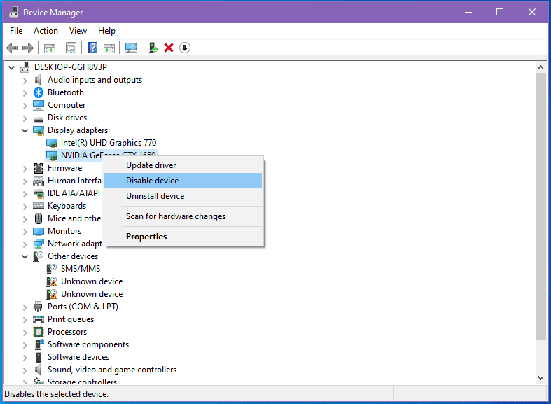 Come riavviare il driver grafico da Gestione dispositivi