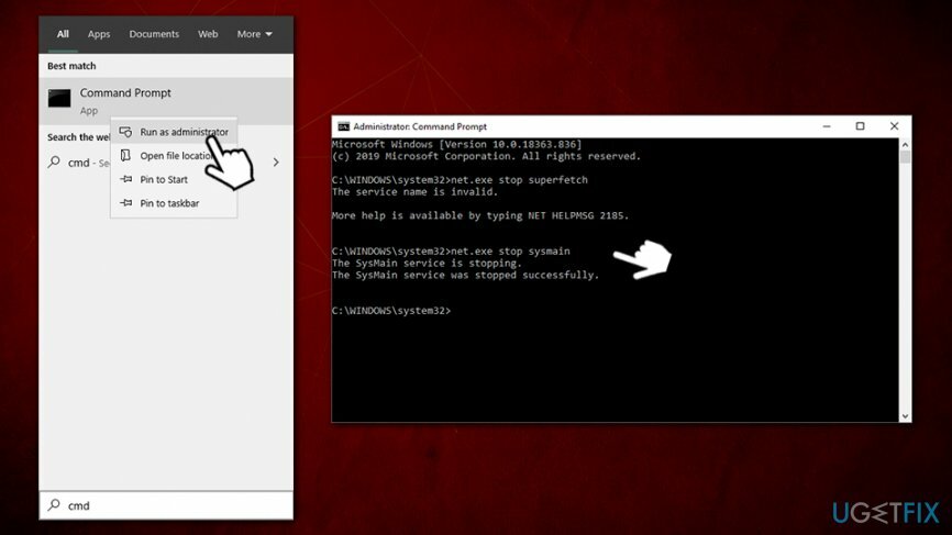 Nonaktifkan SuperFetch melalui Command Prompt