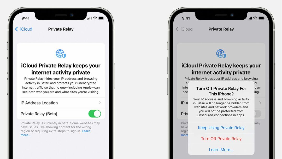 Ρύθμιση του iCloud Private Relay - 2