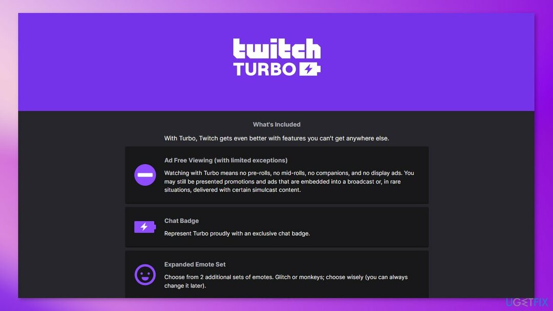 השתמש ב-Twitch Turbo