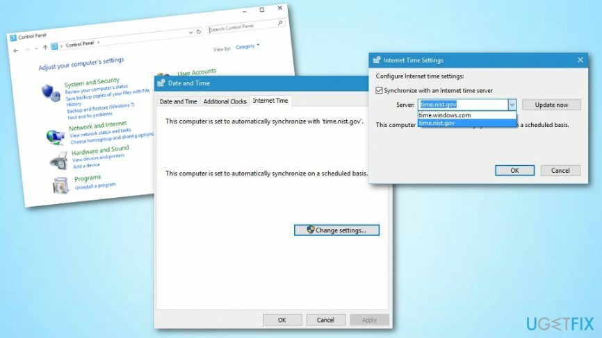 Použijte jiný synchronizační server, abyste se zbavili chybové zprávy „Došlo k chybě, když se systém Windows synchronizoval s time.windows.com“