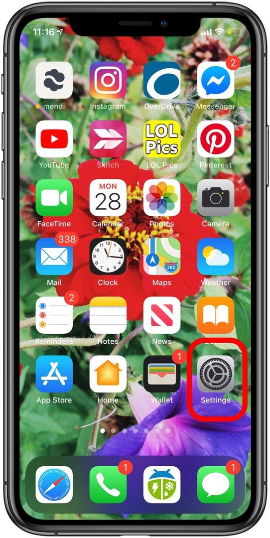 app impostazioni iphone