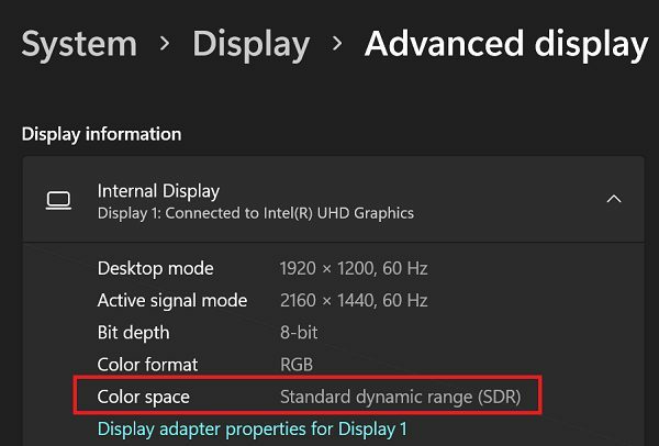 windows-11-display-πληροφορίες