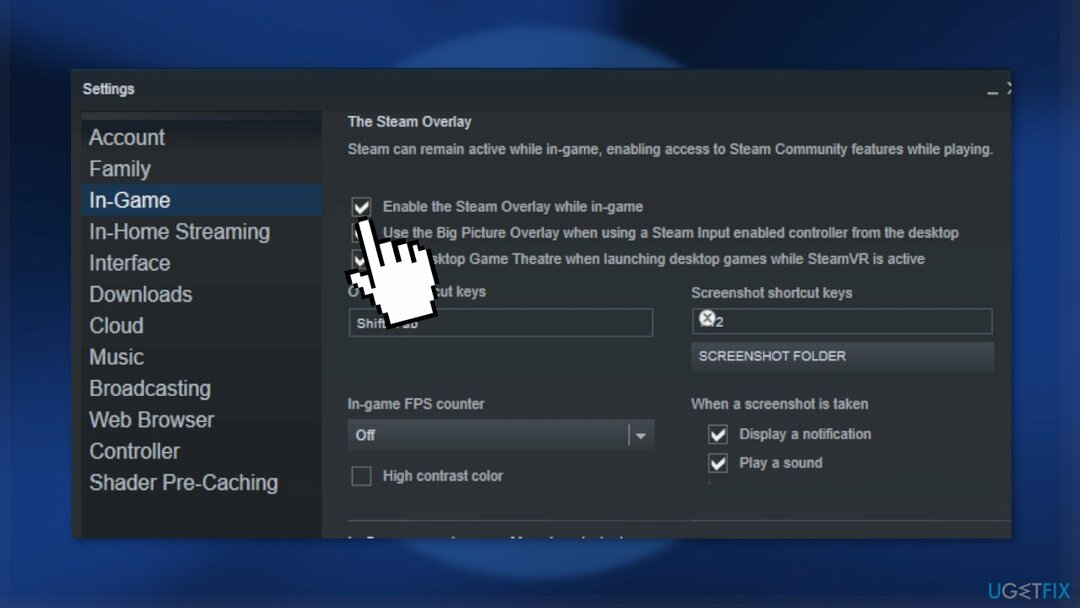 Aktivieren oder deaktivieren Sie das Steam-Overlay