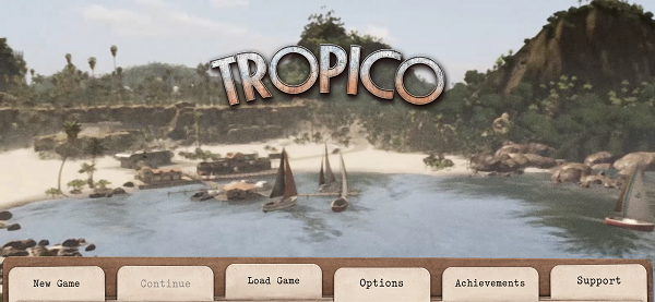 Tropico otsikkoruutu