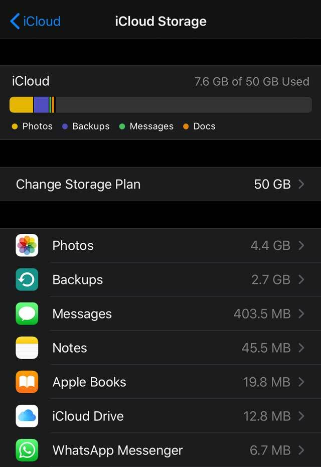 iCloud-Speicher verwalten iPhone