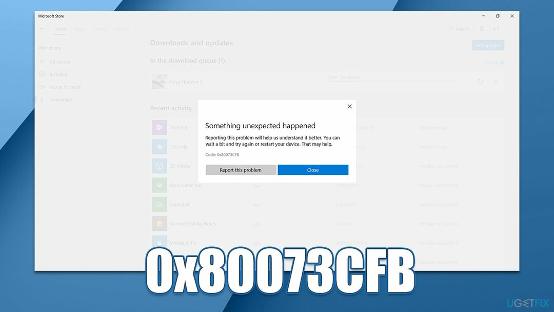 Kuinka korjata Microsoft Store -virhe 0x80073CFB?
