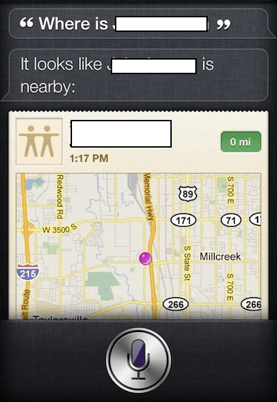 Siri Find My Friends