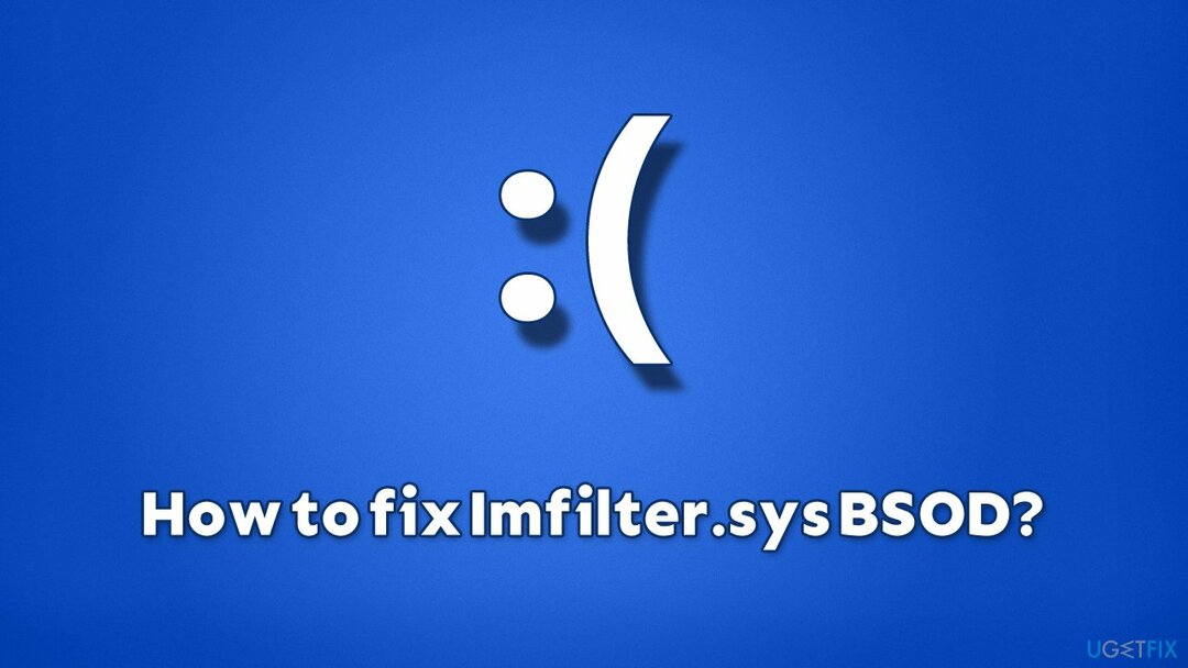 Windows에서 imfilter.sys 블루 스크린 오류를 수정하는 방법?