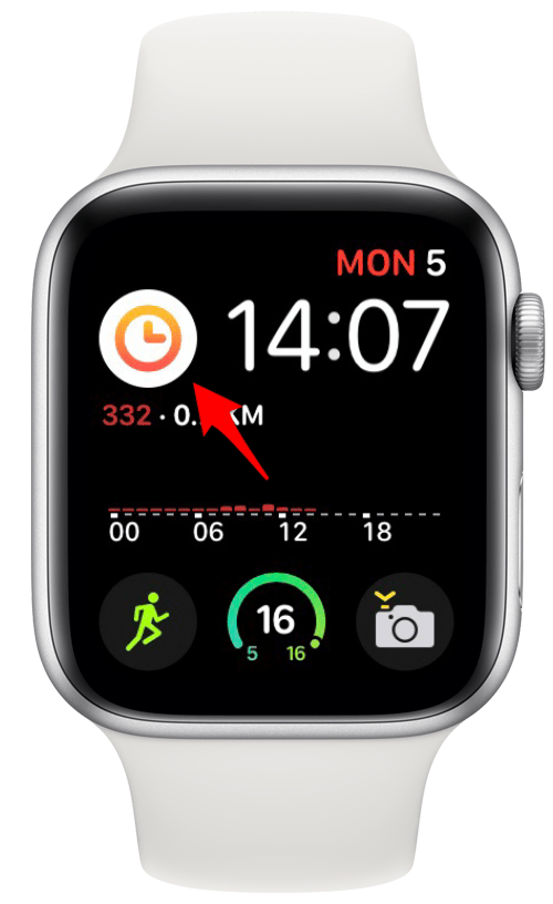 Apple Watch 페이스에 컴플리케이션이 남아 있는 시간
