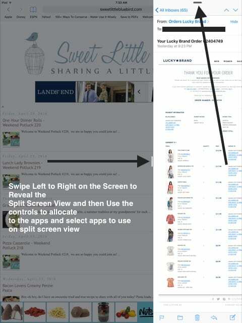 Използване на разделен изглед на iPad, инструкции