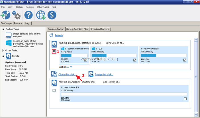 Clone Disk Macrium Reflect