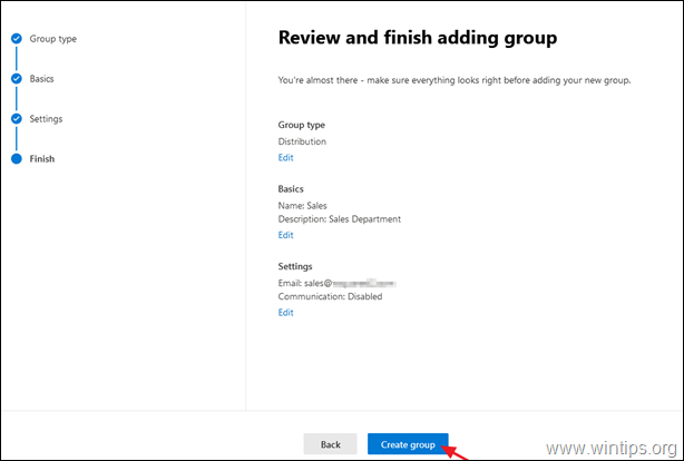 ตั้งค่ารายการแจกจ่ายใน Office 365