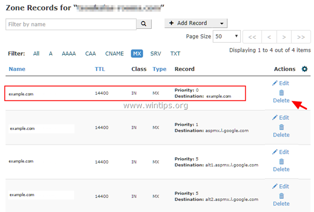 แก้ไขระเบียน mx สำหรับ g-suite gmail